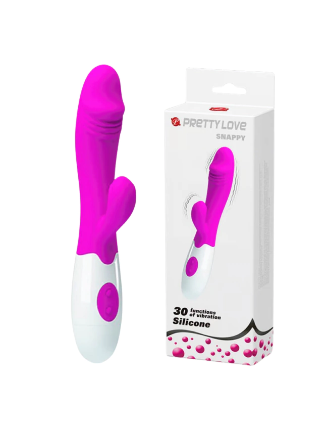 VIBRADOR COM ESTIMULADOR CLITORIANO - 30 VIBRAÇÕES